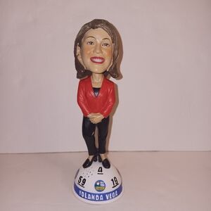 Yolanda Vega Talking Bobblehead New York Lottery AS IS